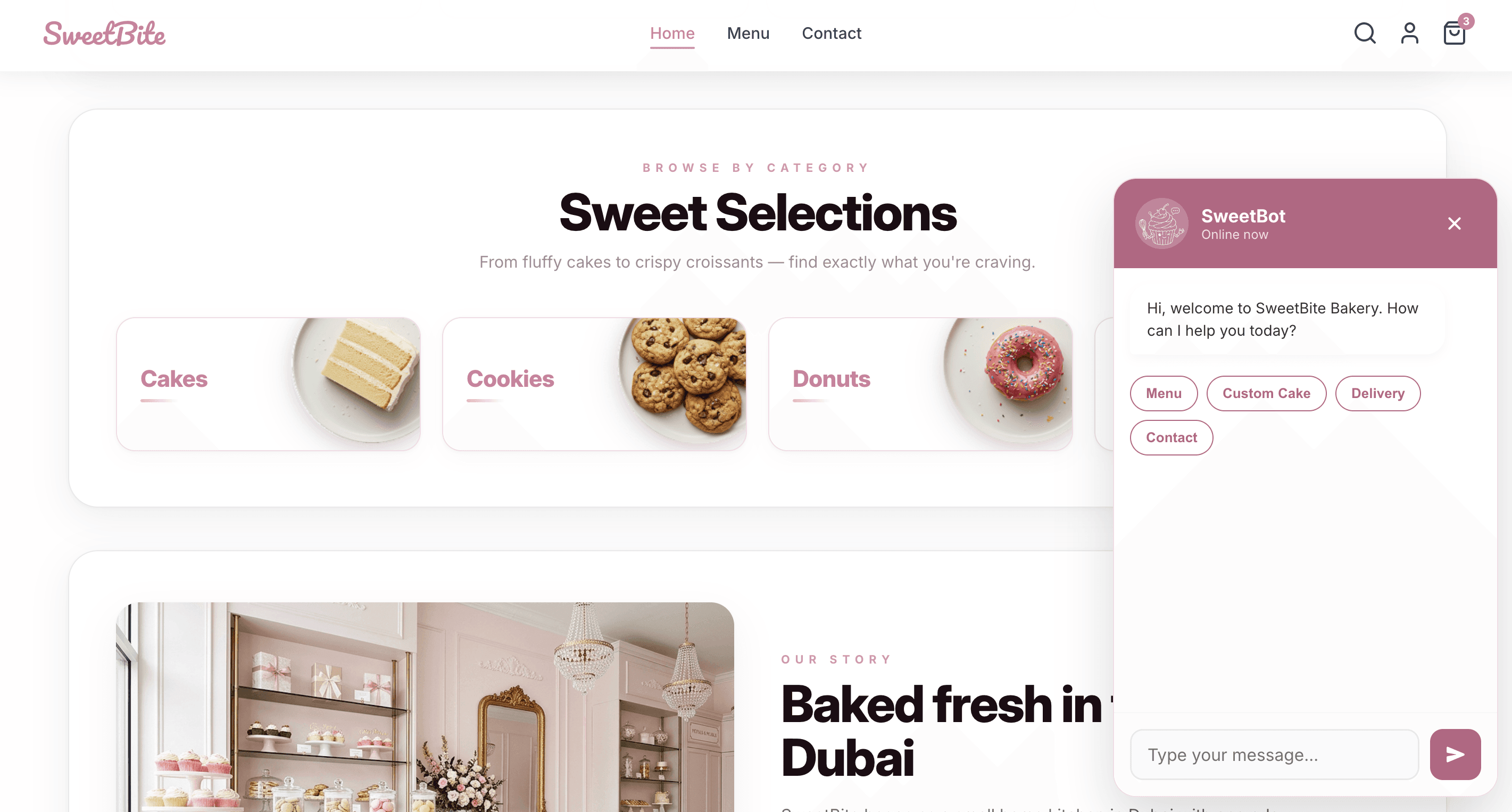 SweetBite Bakery screenshot 2